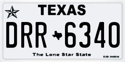 TX license plate DRR6340