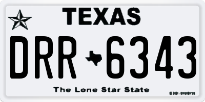 TX license plate DRR6343