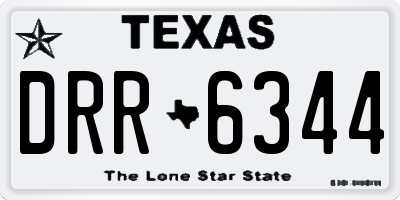 TX license plate DRR6344
