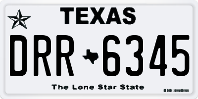 TX license plate DRR6345