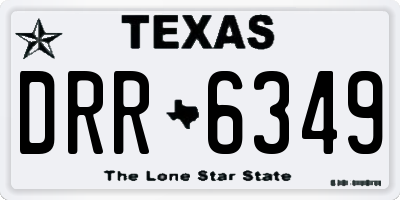 TX license plate DRR6349
