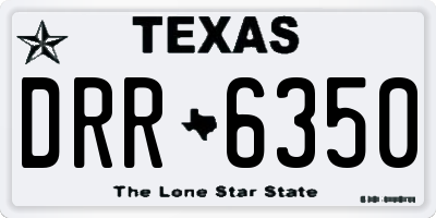 TX license plate DRR6350