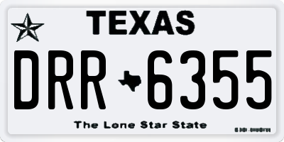 TX license plate DRR6355