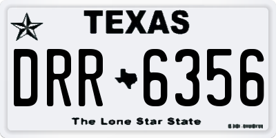 TX license plate DRR6356