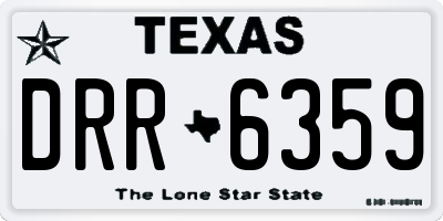 TX license plate DRR6359
