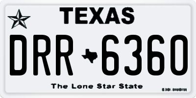 TX license plate DRR6360