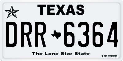 TX license plate DRR6364