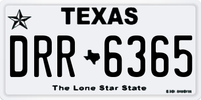 TX license plate DRR6365