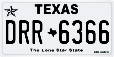 TX license plate DRR6366