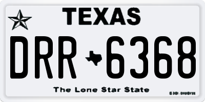 TX license plate DRR6368
