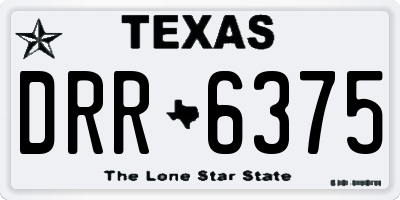TX license plate DRR6375
