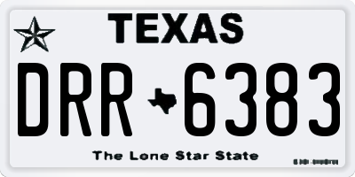 TX license plate DRR6383