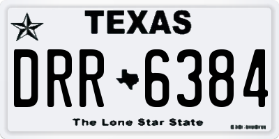 TX license plate DRR6384