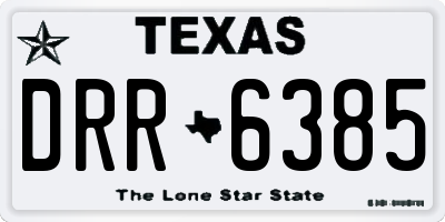 TX license plate DRR6385