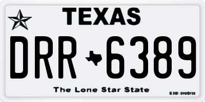 TX license plate DRR6389