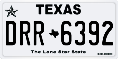 TX license plate DRR6392