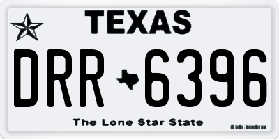TX license plate DRR6396