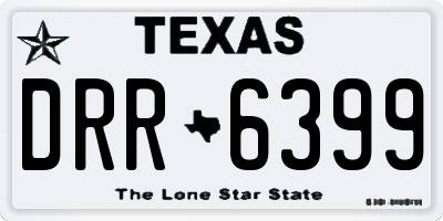 TX license plate DRR6399