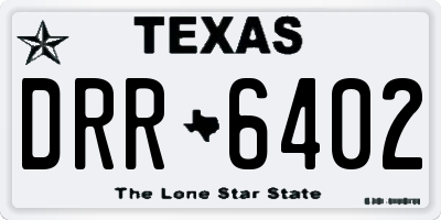 TX license plate DRR6402