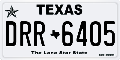 TX license plate DRR6405