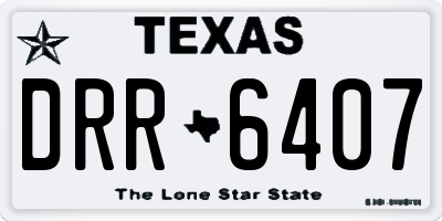 TX license plate DRR6407