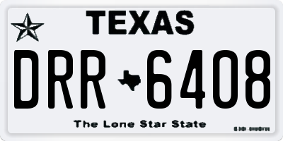TX license plate DRR6408
