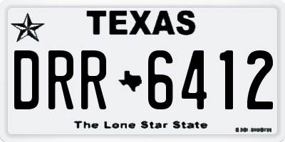 TX license plate DRR6412