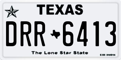 TX license plate DRR6413