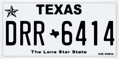 TX license plate DRR6414