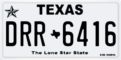 TX license plate DRR6416