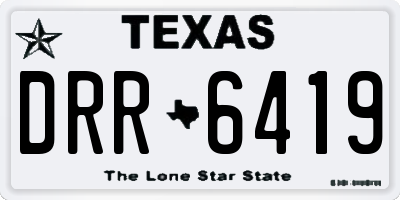 TX license plate DRR6419