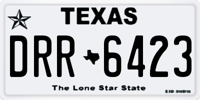 TX license plate DRR6423