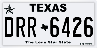 TX license plate DRR6426