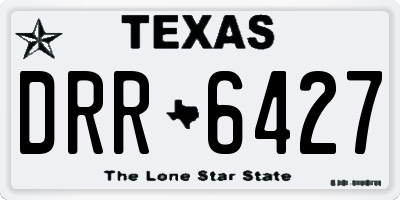 TX license plate DRR6427