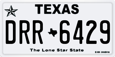 TX license plate DRR6429