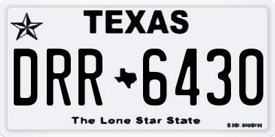 TX license plate DRR6430