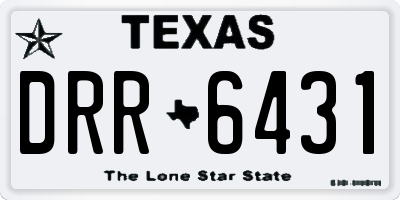TX license plate DRR6431
