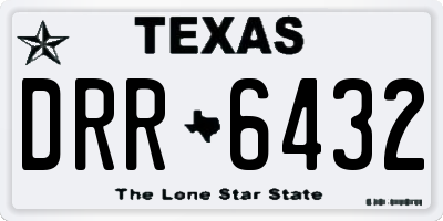 TX license plate DRR6432