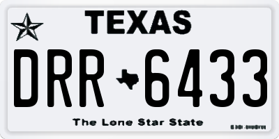 TX license plate DRR6433