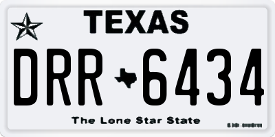 TX license plate DRR6434