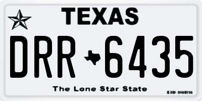 TX license plate DRR6435