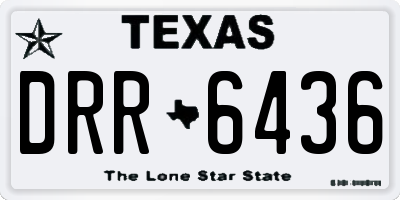 TX license plate DRR6436