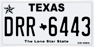 TX license plate DRR6443