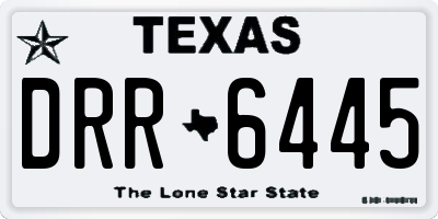 TX license plate DRR6445