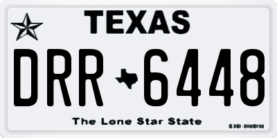 TX license plate DRR6448