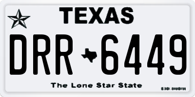 TX license plate DRR6449