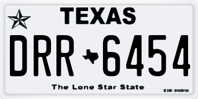 TX license plate DRR6454
