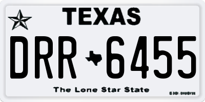 TX license plate DRR6455