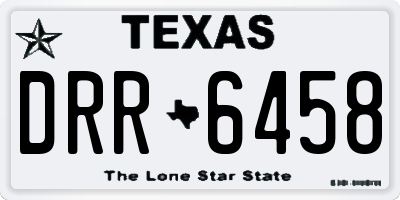 TX license plate DRR6458