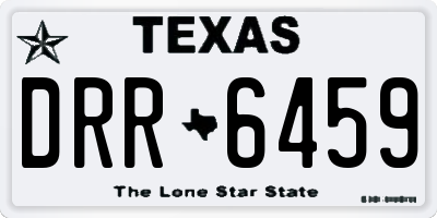 TX license plate DRR6459